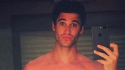 Glee star Darren Criss shows off his perfectly sculpted .